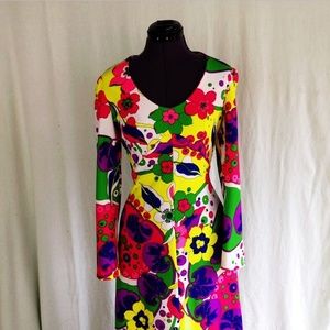 VINTAGE Floral Hippie Festival Dress