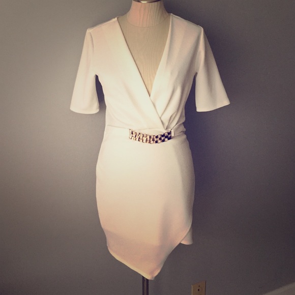 Cream medium/large stretchy dress