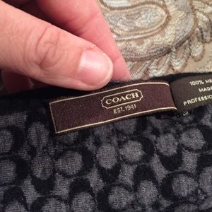 Coach Scarf! Gray and Black