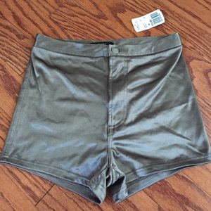 Forever 21 Silver Disco Shorts