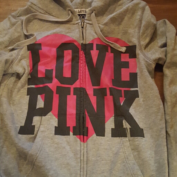 Pink VS Zip up hoodie! - Picture 2 of 4