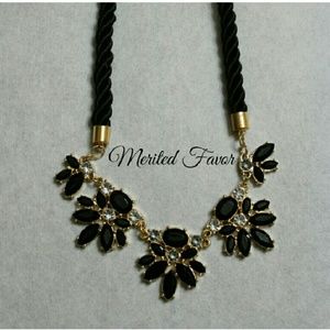 Black and Gold Statement Necklace