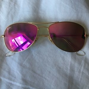 Ray Ban Pink Aviator Sunglasses