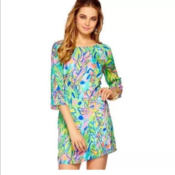 ‼️SOLD ‼️Lilly Pulitzer silk 3/4 sleeve dress