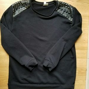 black studded sweater