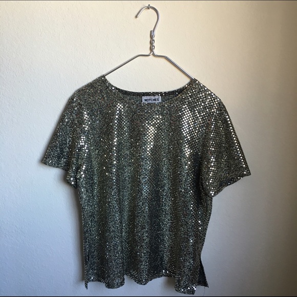 SALE🎉Vintage 80s or 90s sequin blouse - Picture 2 of 4