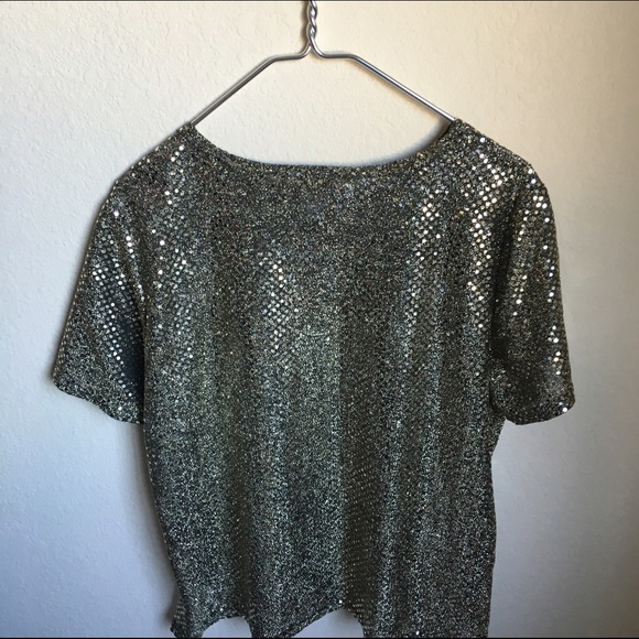 SALE🎉Vintage 80s or 90s sequin blouse - Picture 3 of 4