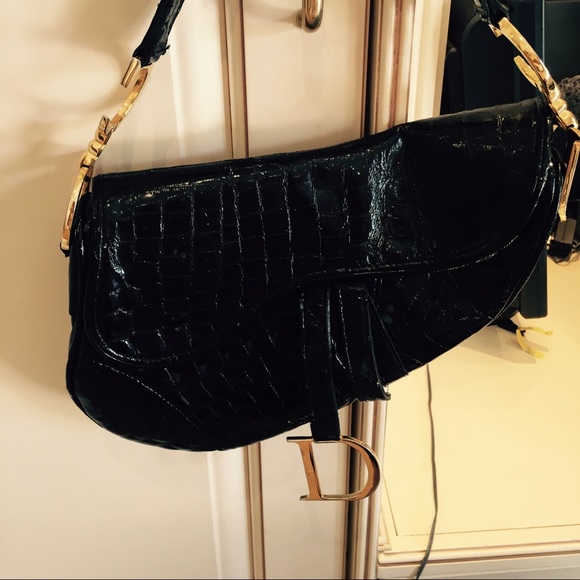 dior croc saddle bag