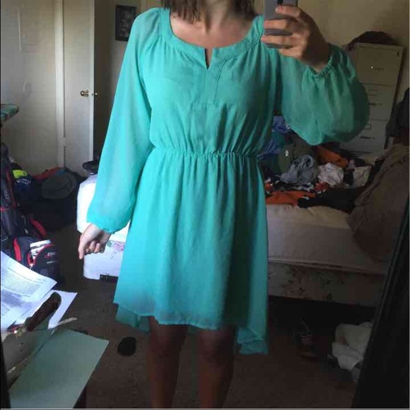Large teal Gianni Bini Dress - Picture 1 of 4