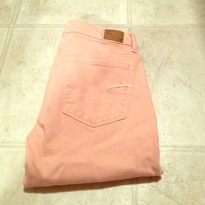 American eagle light pink jeans