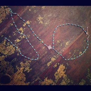 Rosary Choker with long bead drop
