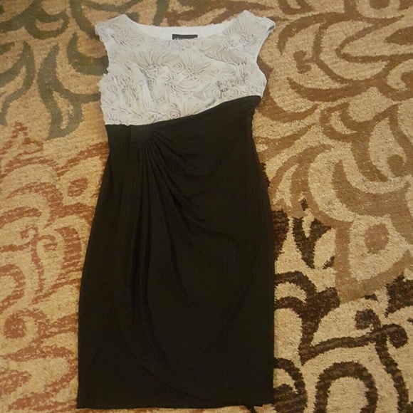 Gorgeous black and gray dress.