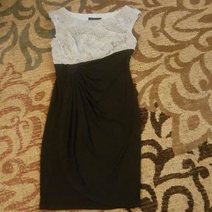 Gorgeous black and gray dress.