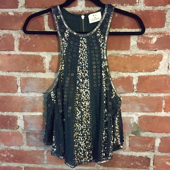 ❌❌SOLD❌❌ Urban Outfitters Beaded Sequin Top