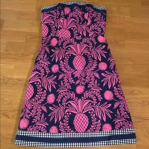 Lilly Pulitzer pink and navy dress