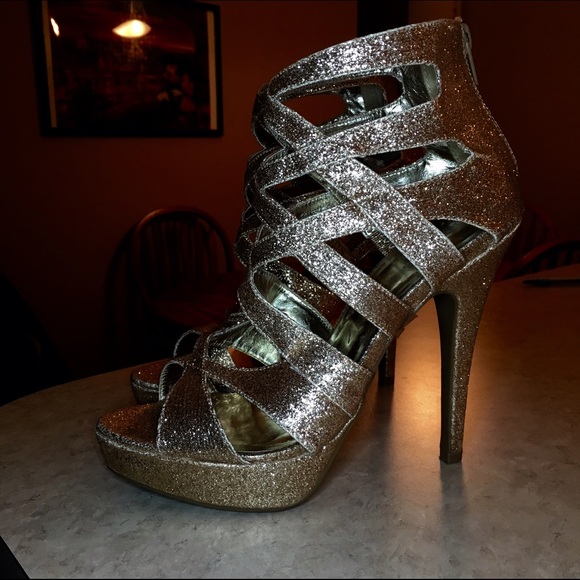 Charlotte Russe Shoes - Gold Heels