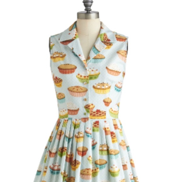 You're in Luck Modcloth Dress-Pie Print