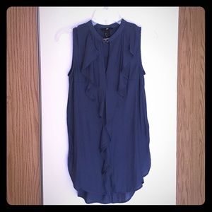 Navy blue summer blouse or top.