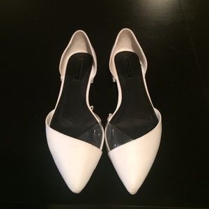Zara white pointy flats