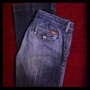 7 SEVEN FOR ALL MANKIND TROUSER CROPPED JEAN Sz 32