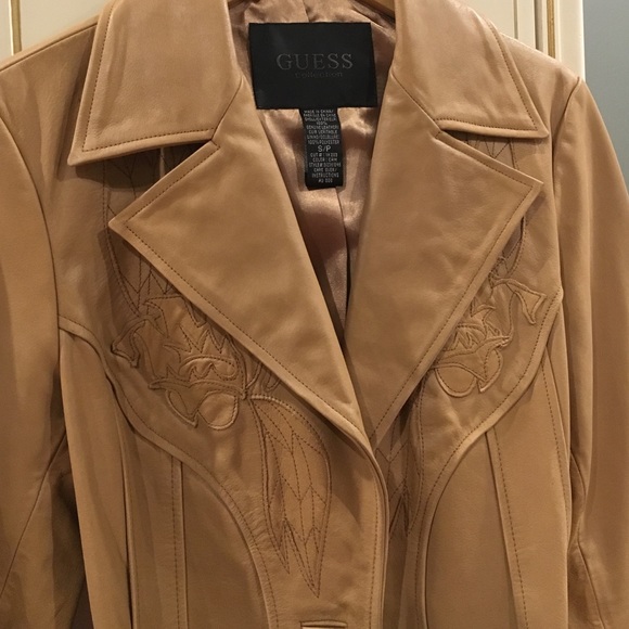 Guess leather belted jacket size small - Picture 1 of 4