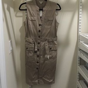 Banana Republic Sleeveless Button Dress 8