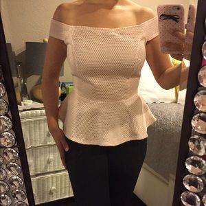 Off shoulder peplum top