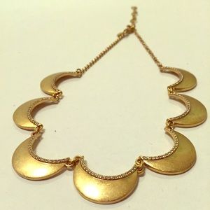 J. Crew Gold Scallop Necklace