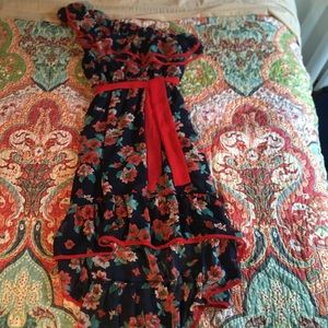 Summer floral hi-low dress
