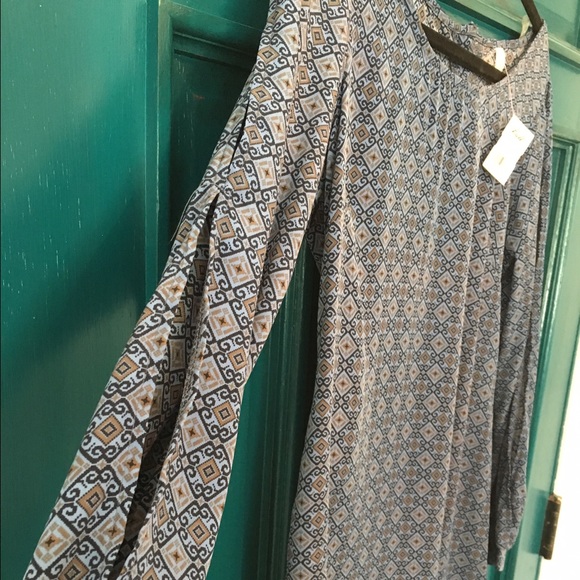 Blue Cross Long Sleeved Dress Medium - Picture 2 of 4