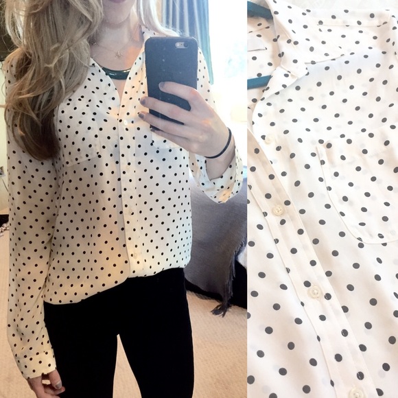 Polka dot blouse