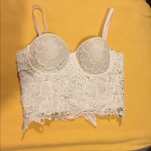 White Lace Bustier