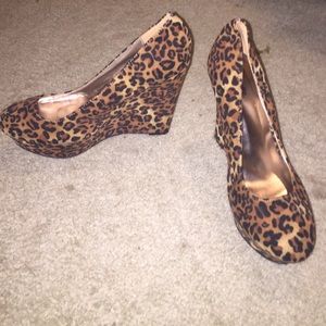 Cheetah wedges never worn