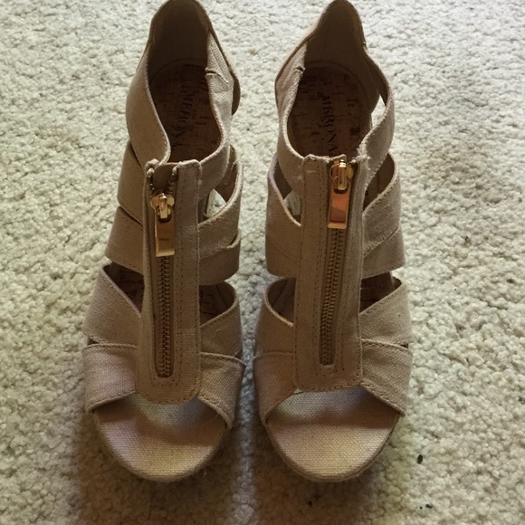 Merona Shoes - Tan wedges