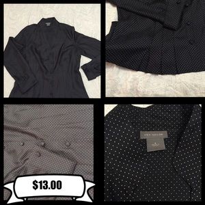 Navy blue with tiny white dots dressy shirt