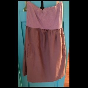 Strapless light brown dress size medium