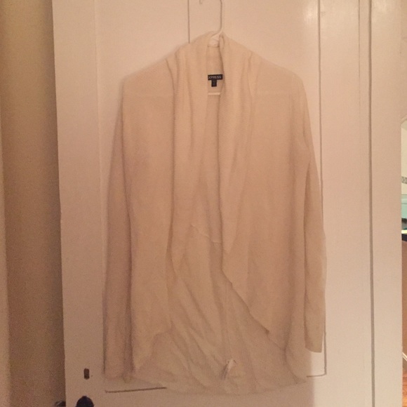White Express open cardigan
