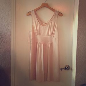 Soft pink above the knee dress