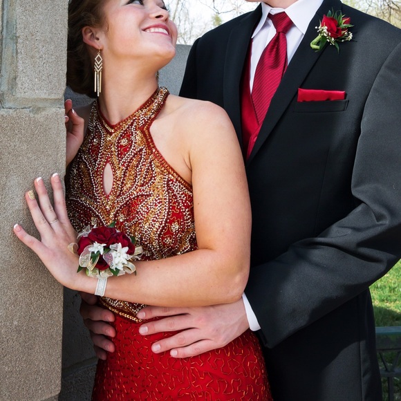 Vintage Red Prom Dress