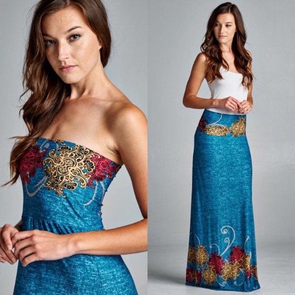 @closetchelle Dresses & Skirts - 2 Way Maxi Skirt - Teal