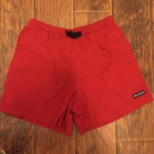 Red Columbia shorts