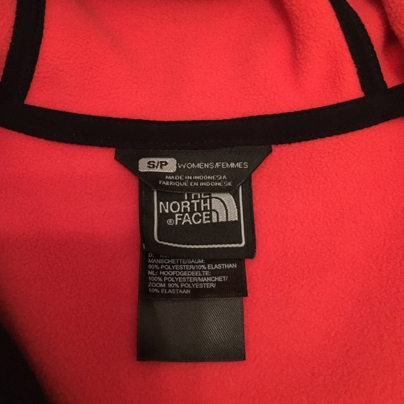 The North Face black/grey/coral zip up. - Picture 2 of 4