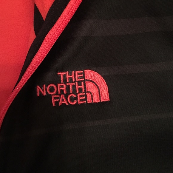 The North Face black/grey/coral zip up. - Picture 3 of 4