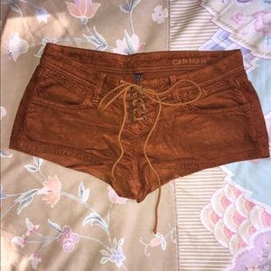 Carmar corduroy lace up shorts