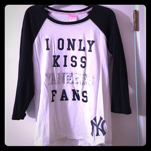 VS pink baseball tee Yankees