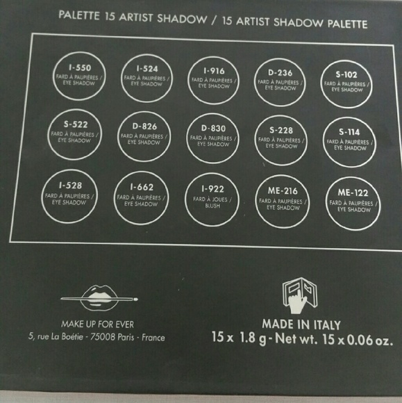 Make Up For Ever 15 Artist Eyeshadow Palette - Picture 3 of 3