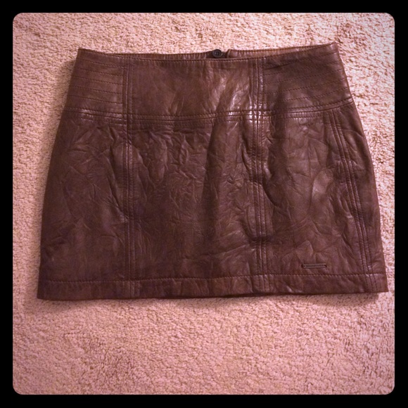 100% leather A&F mini skirt- NWT