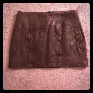 100% leather A&F mini skirt- NWT