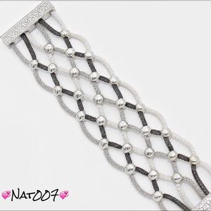 Tribal Lattice Mesh Ball Magnetic Bracelet