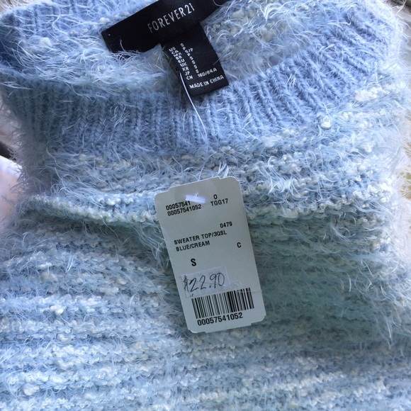 STEAL: baby blue NWT fuzzy comfy sweater - Picture 2 of 4
